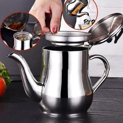 Stainless Steel Oil Strainer Pot (500ml)